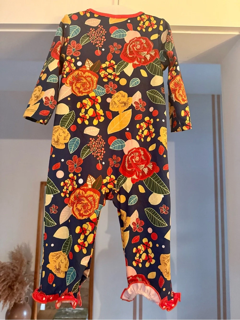 Penelope Plumm Boutique Floral Romper Sz 12 Months